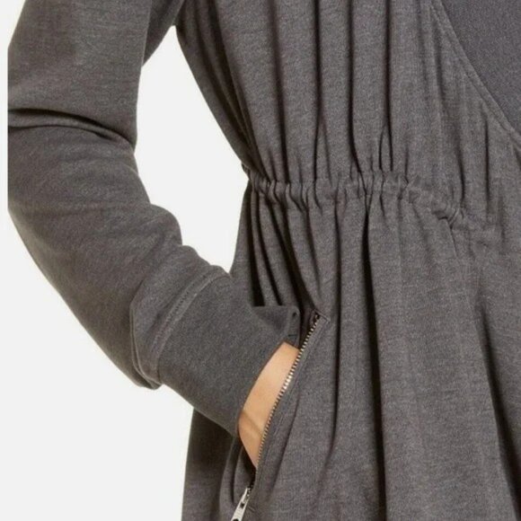 All Saints Gray Wrap Cardigan Sweater. Size Women's US 4.  Gina Drape Jacket - Picture 2 of 13